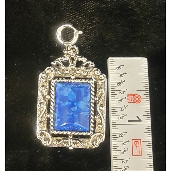 Vintage Sarah Coventry "Roman Holiday" Reversible Ornate Silver-Toned Pendant - Picture 4 of 11